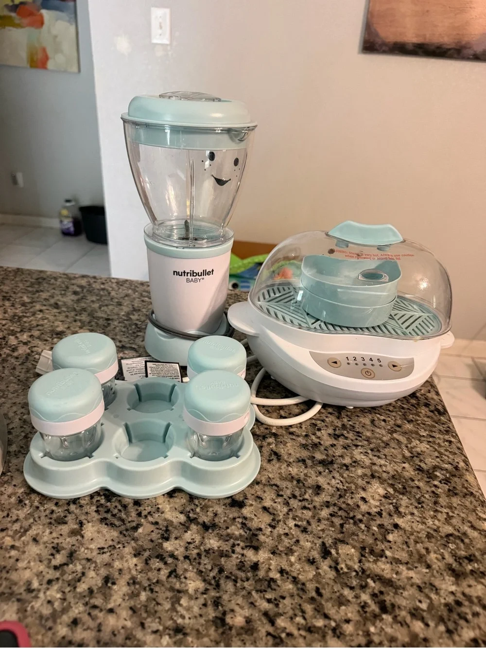 Baby NUTRIBULLET Mint Green Baby Food Maker & Sterilizer Set